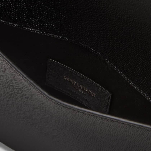 NEW! YSL Saint Laurent UPTOWN POUCH GRAIN DE POUDRE EMBOSSED LEATHER MSRP $725! - Picture 11 of 17